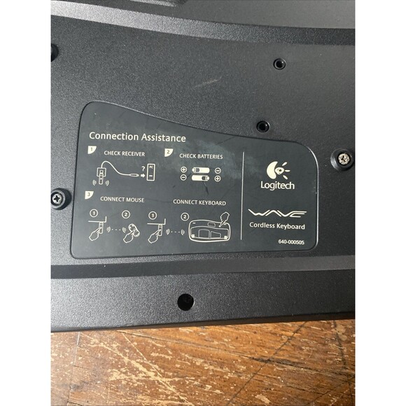 Genuine VTG Logitech Cordless Computer Keyboard Model Y-RCP140 No Receiver USED - Picture 13 of 16